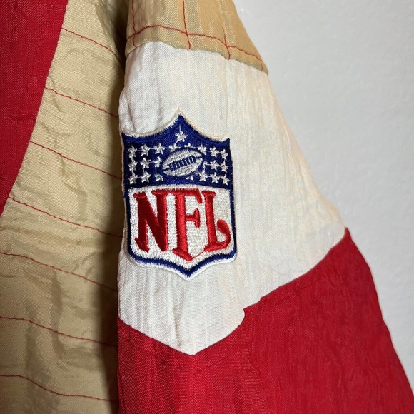 Vintage NFL Starter San Francisco 49ers Puffer Jacket Men's Sz Large Red/Gold - Picture 3 of 11